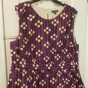 Emily & Fin plum patterned dress from Modcloth - 3x